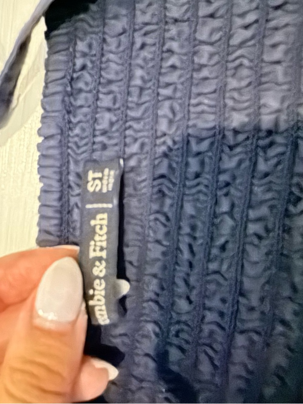 Abercrombie & Fitch Navy Button-Front Mini Dress - Picture 2 of 2